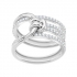 bague Lifelong wide swarovski argenté