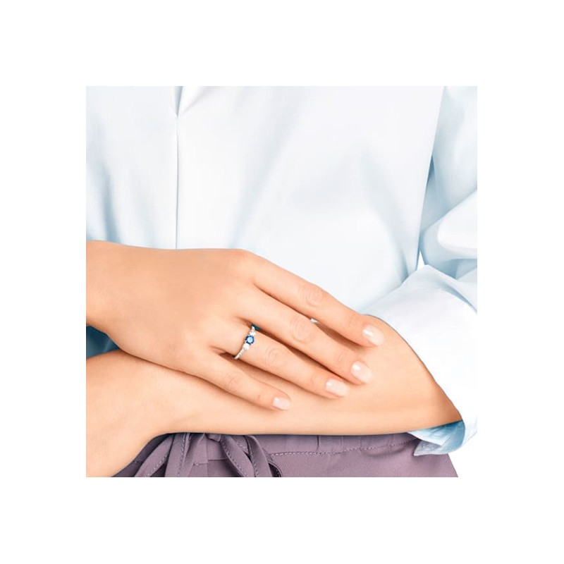 bague Attract Trilogy Round swarovski argenté