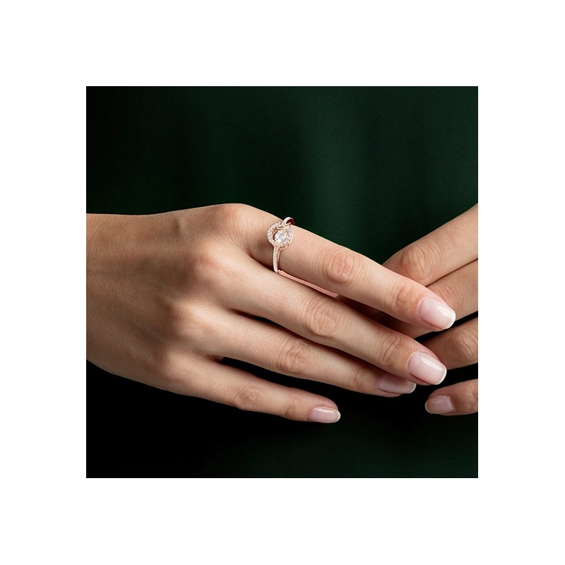 bague swarovski Sparkling Dance doré rose