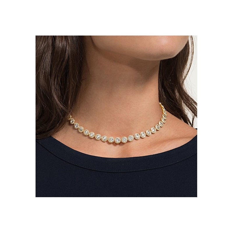 Collier swarovski métal doré