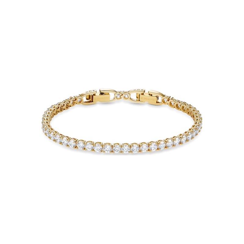 bracelet Tenis de Luxe swarovski métal doré