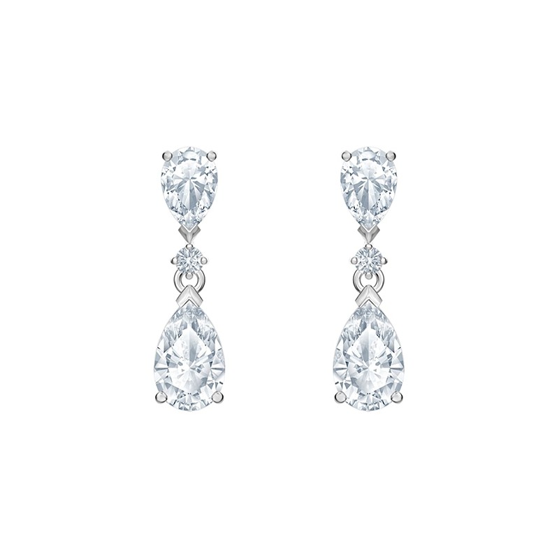 Boucles d'oreilles drop Attract swarovski métal argenté