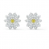 Boucles d'oreillesclous Eternal Flower swarovski métal argenté
