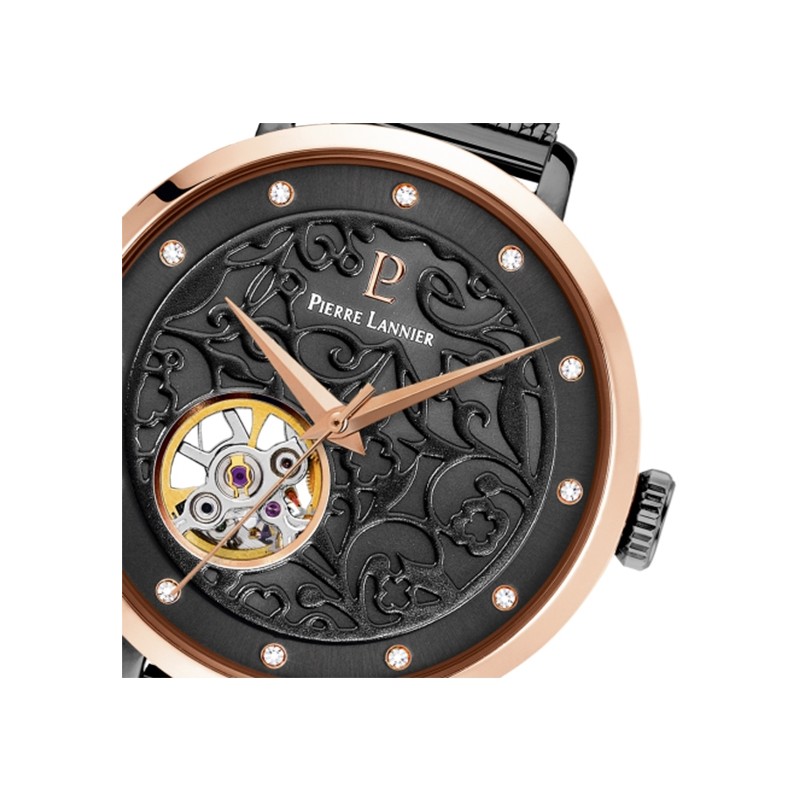 Montre Pierre Lannier Automatic bracelet Milanais noir 