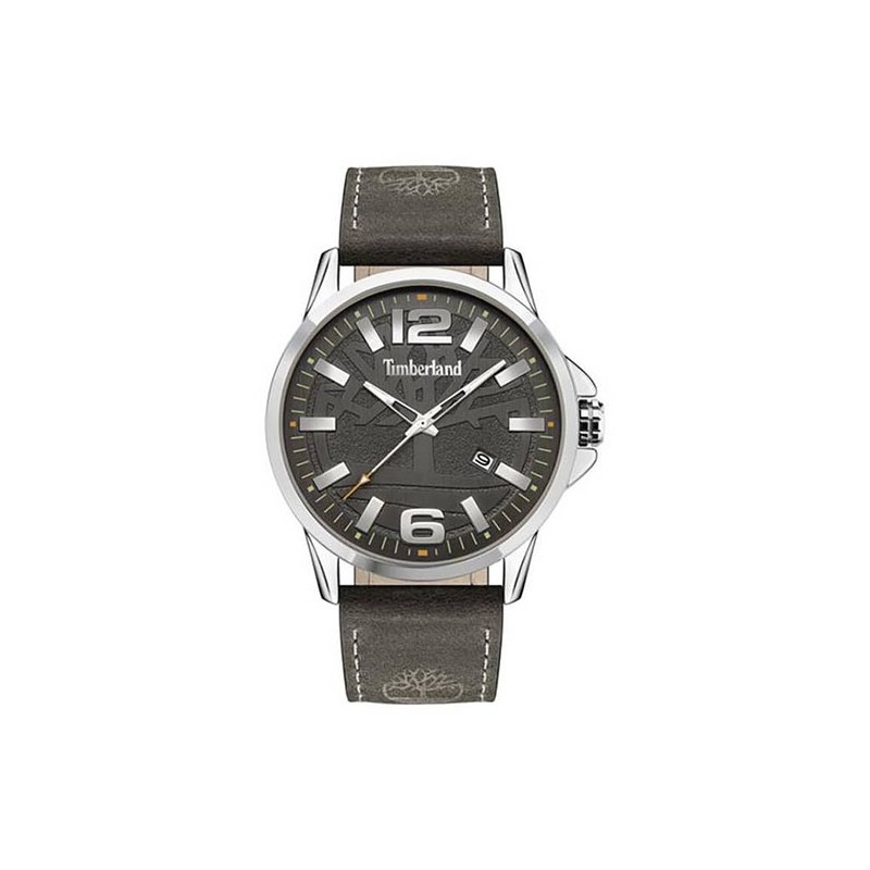 Montre Homme Timberland Bernardston cuir gris et acier argenté