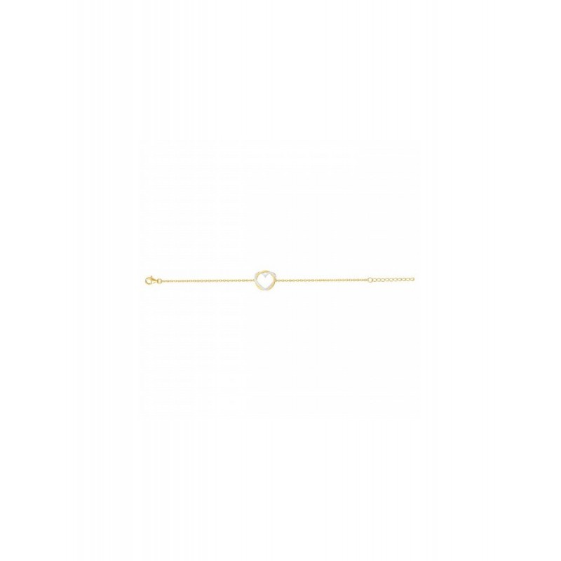 Bracelet plaqué or coeur