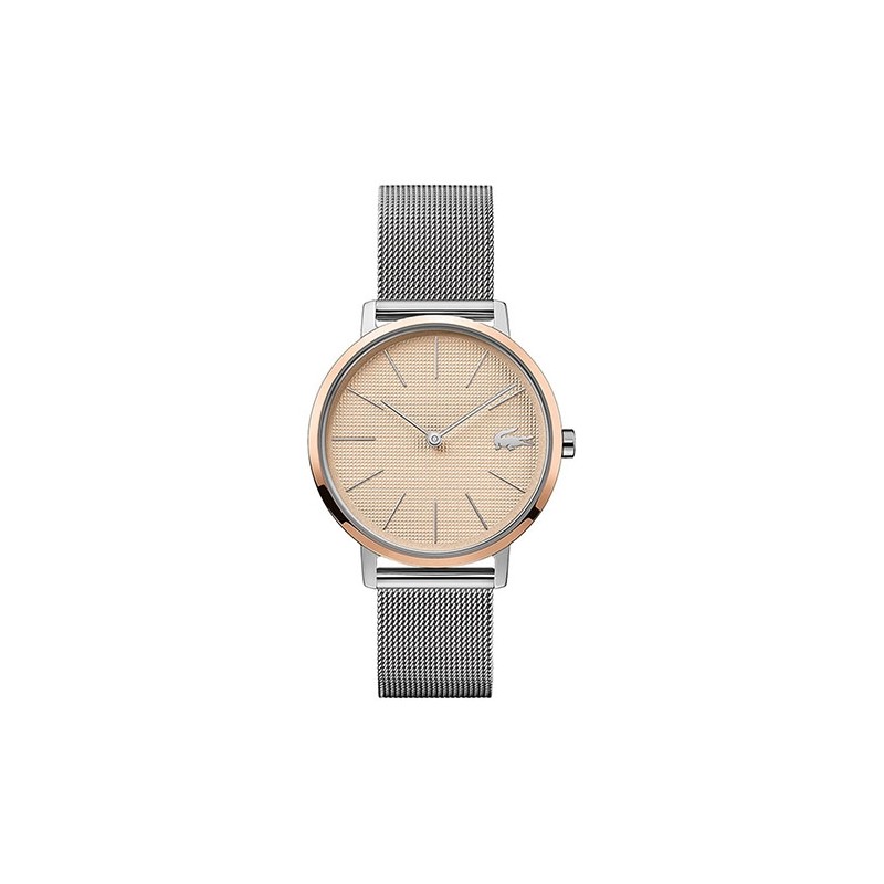 Montre Femme Lacoste MOON milanaise argentée et rosé
