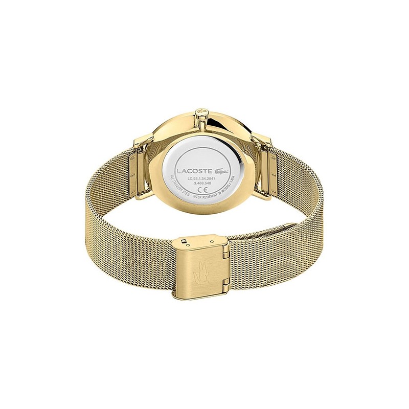 Montre Femme Lacoste MOON milanaise dorée