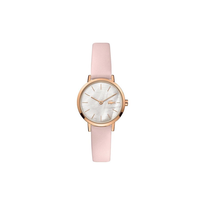 Montre Femme Lacoste mini MOON cuir rose clair
