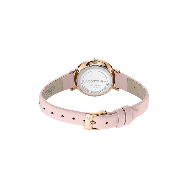 Montre Femme Lacoste mini MOON cuir rose clair