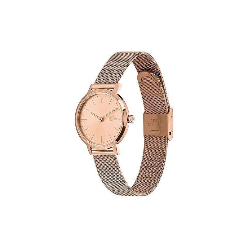 Montre Femme Lacoste Mini MOON milanaise dorée rose