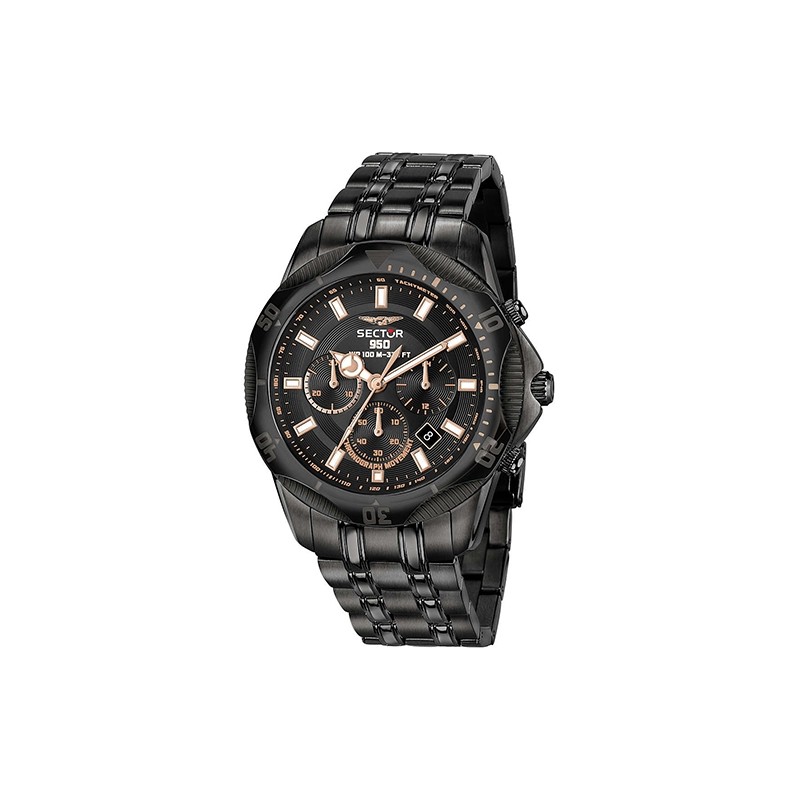 Montre Sector Homme bracelet et cadran noirs