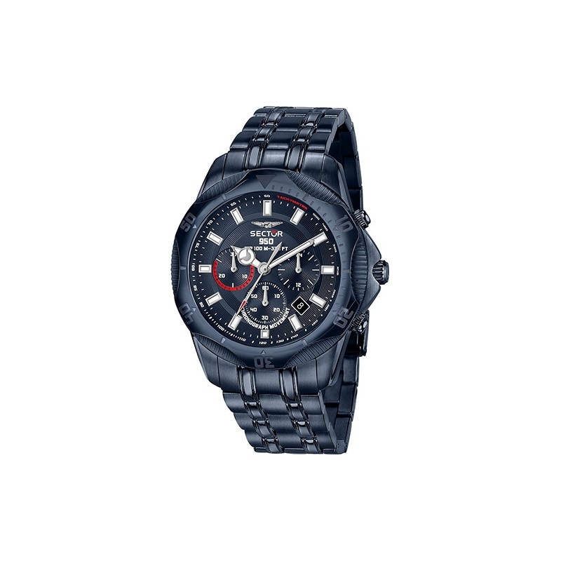 Montre Sector Homme bracelet et cadran bleus