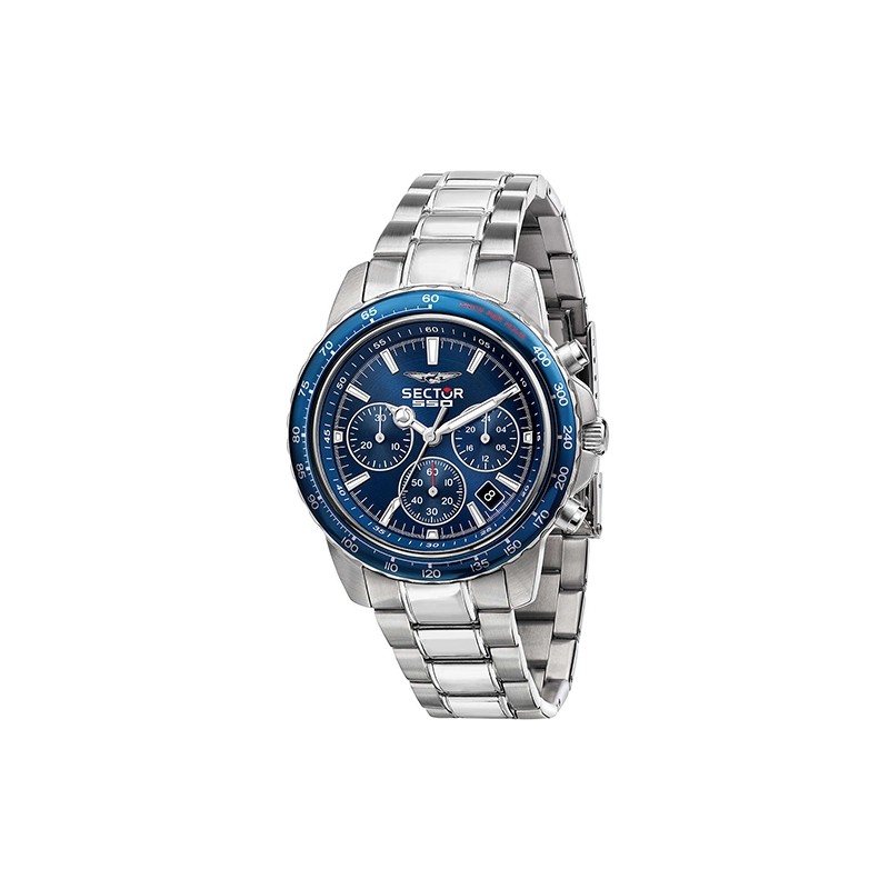 Montre Sector Homme bracelet argenté et cadran bleu