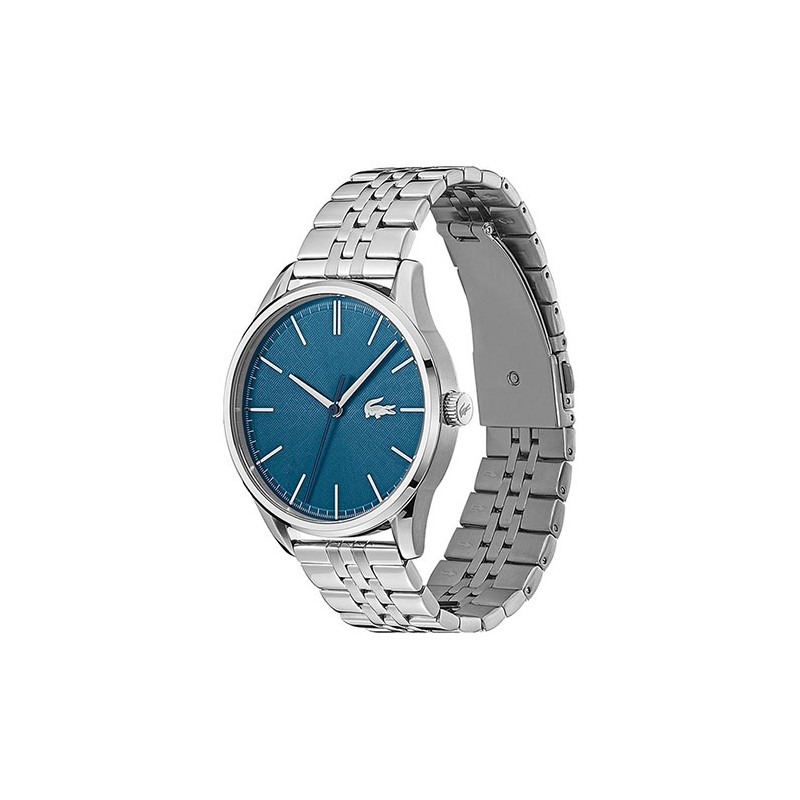 Montre Lacoste homme Vienna acier argenté et bleu