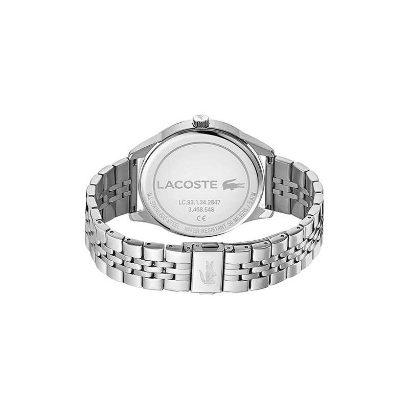 Montre Lacoste homme Vienna acier argenté et bleu