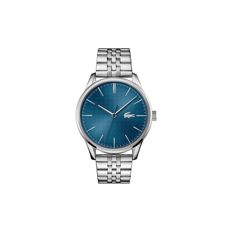 Montre Lacoste homme Vienna acier argenté et bleu