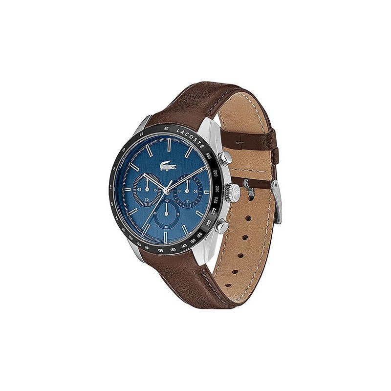 Montre Homme Lacoste Boston en cuir marron vintage