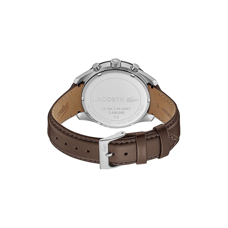 Montre Homme Lacoste Boston en cuir marron vintage