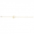 Bracelet plaqué or motif double coeur