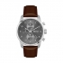 Montre homme boss bracelet cuir marron et cadran gris