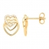 Boucles d'oreilles plaqué or motif coeur 