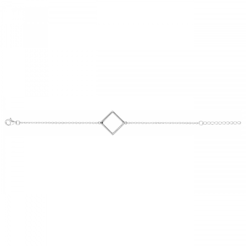 Bracelet argent femme Phebus motif carré