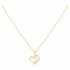 Collier plaqué or motif coeur 
