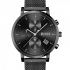 Montre chronomètre homme boss acier noir