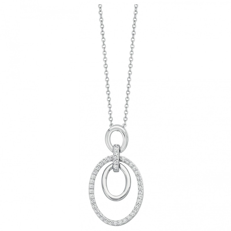 Collier femme Phebus argent 925/000 pendantif cercle