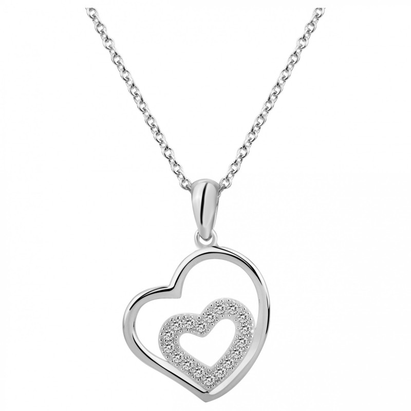 Collier femme Phebus argent 925/000 pendantif coeur