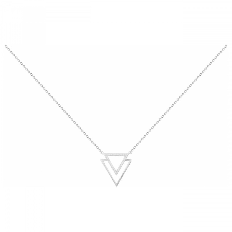 Collier femme Phebus argent 925/000 pendantif triangle