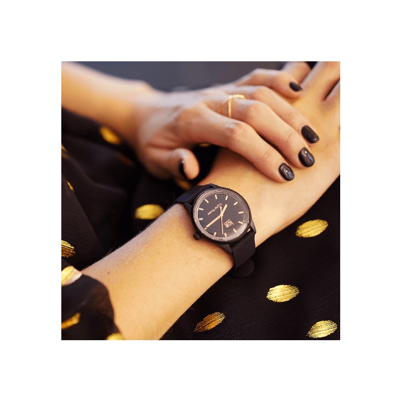 Montre Solar Power Black rose-Gold Ice-Watch Small