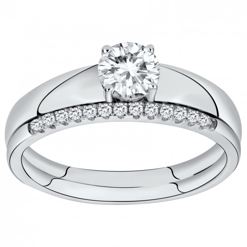 Bague argent femme phebus solitaire