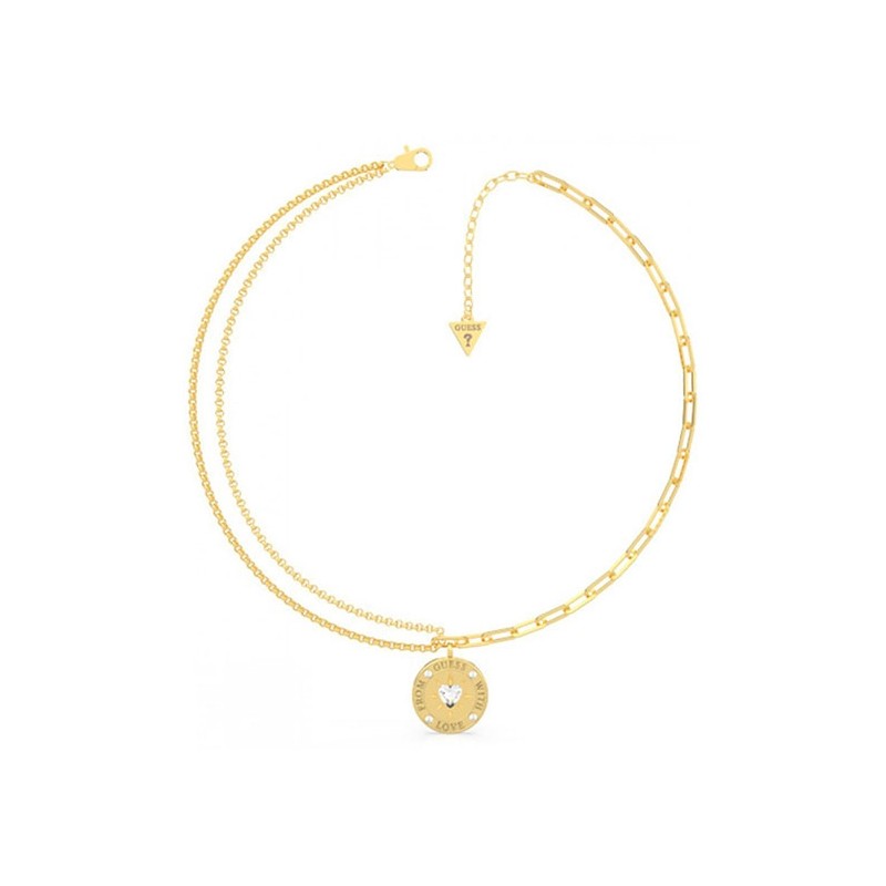 Collier acier doré "from Guess with love"