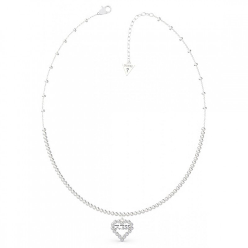 Collier Guess acier argenté "Heart Romance"