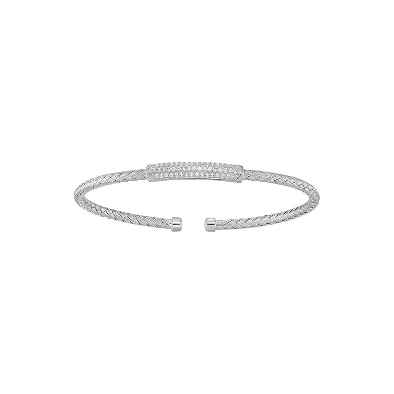 Bracelet Jonc Charles garnier argent et oxyde de zirconium