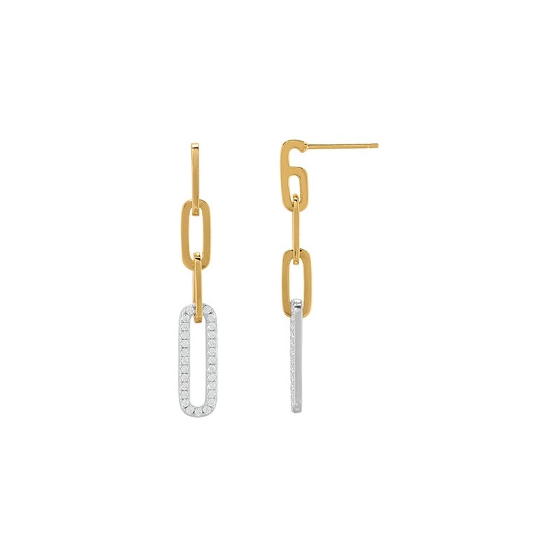 Boucles d'oreilles Charles garnier argent et oxyde de zirconium