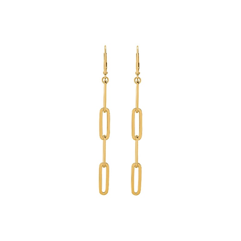 Boucles d'oreilles Charles garnier argent doré et oxyde de zirconium