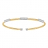 Bracelet Jonc Charles garnier argent bicolore et oxyde de zirconium