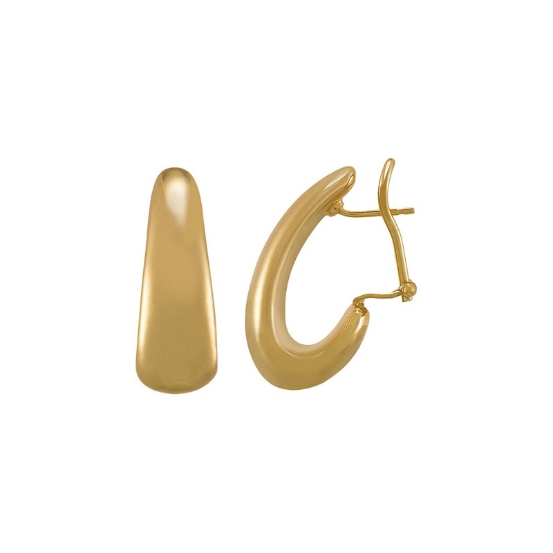 Boucles d'oreilles créoles en argent doré CHARLES GARNIER