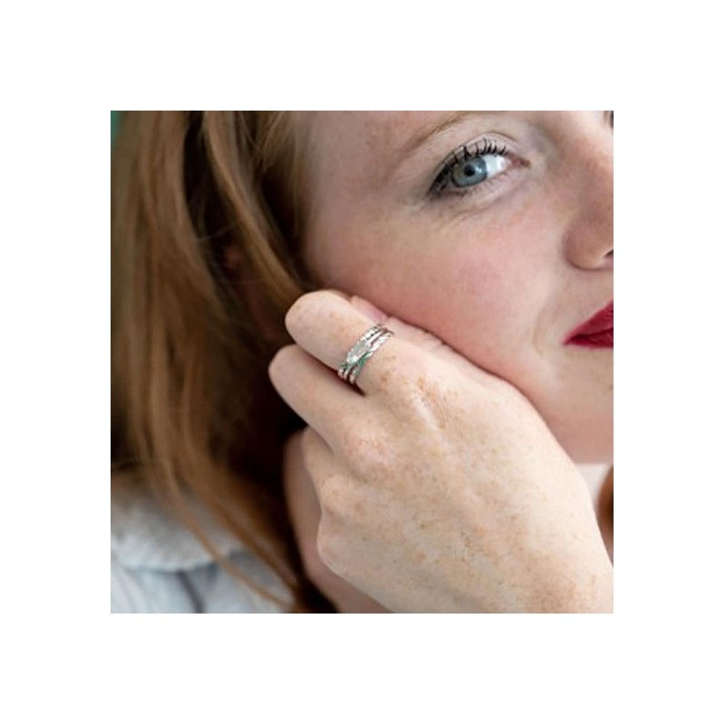 Bague addict argent 925/000 rhodié et diamant de la marque La Garçonne