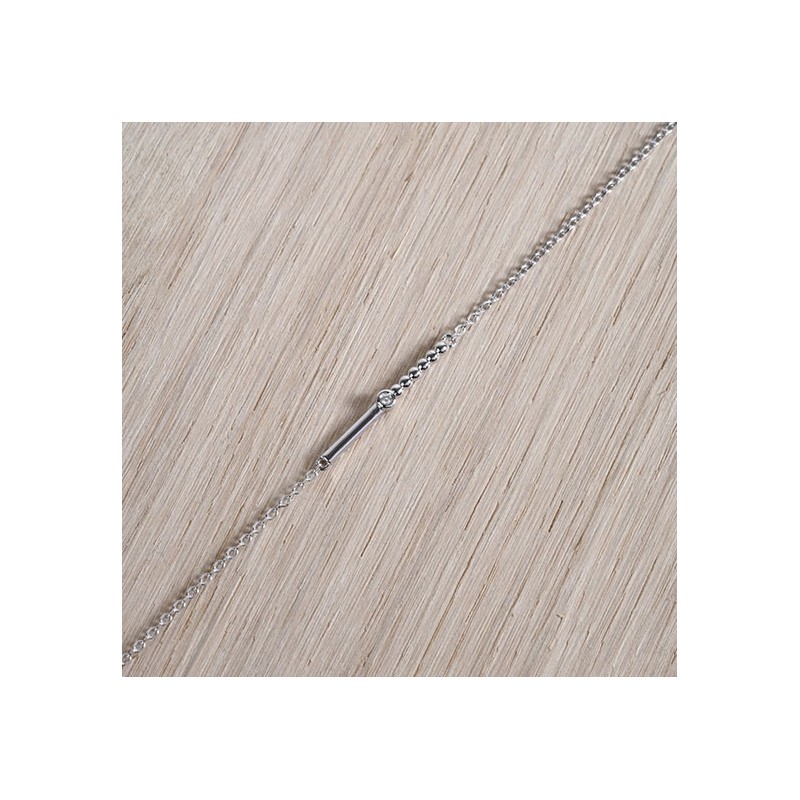 Bracelet indécise argent 925/000 rhodié et diamant de la marque La Garçonne