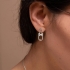 Boucles d’oreilles « évidence » argent 925/000 rhodié et diamant de la marque La Garçonne