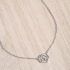 Collier argent "rose perlée" 925/000 rhodié et diamant La Garçonne