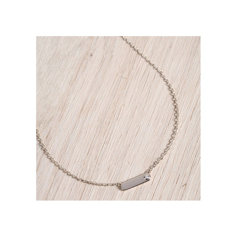 Collier plaqué or et diamant "Harmonie" La Garçonne