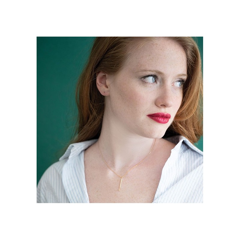 Collier plaqué or et diamant "essentielle" La Garçonne