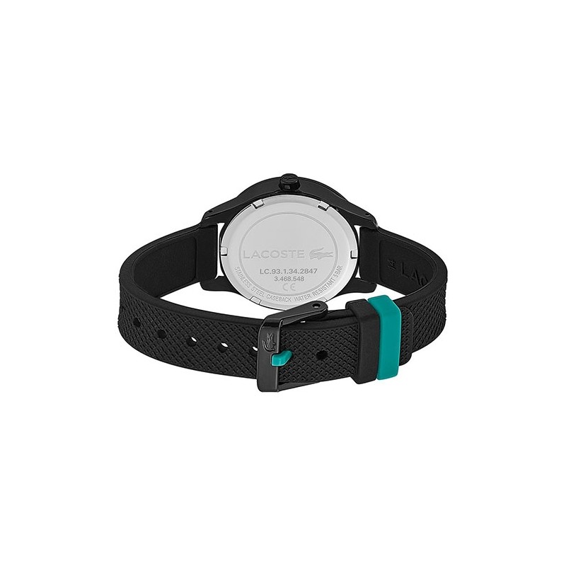 Montre Garçon noire Lacoste silicone 