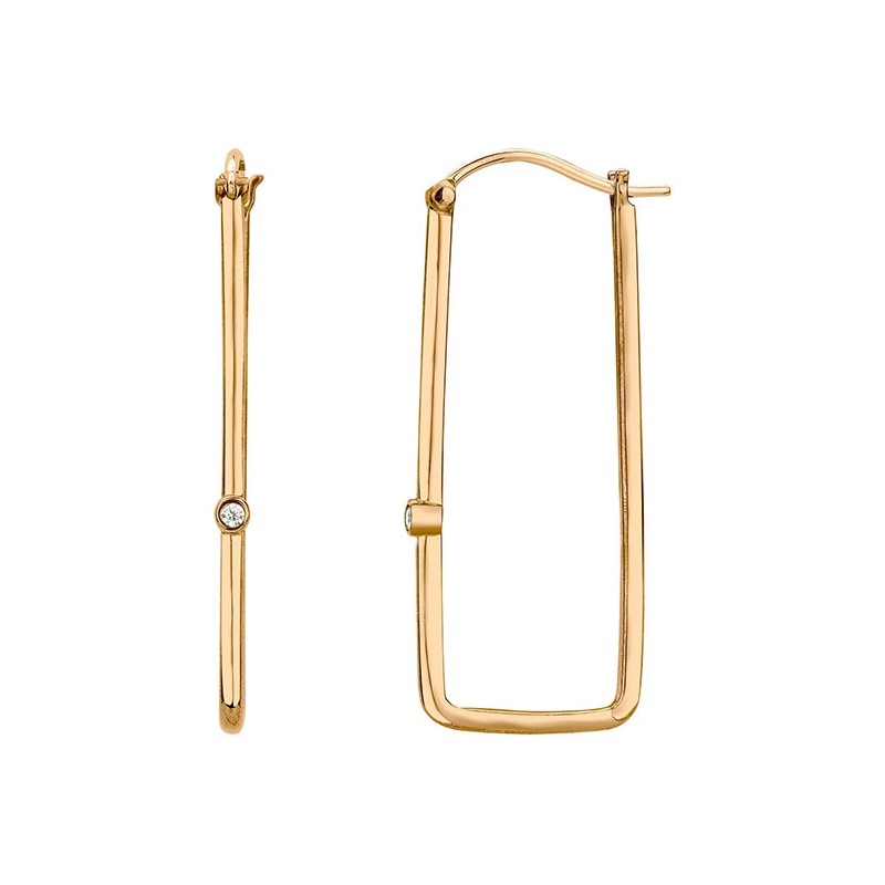 Boucles d'oreilles funanbule" plaqué or marque la garçonne