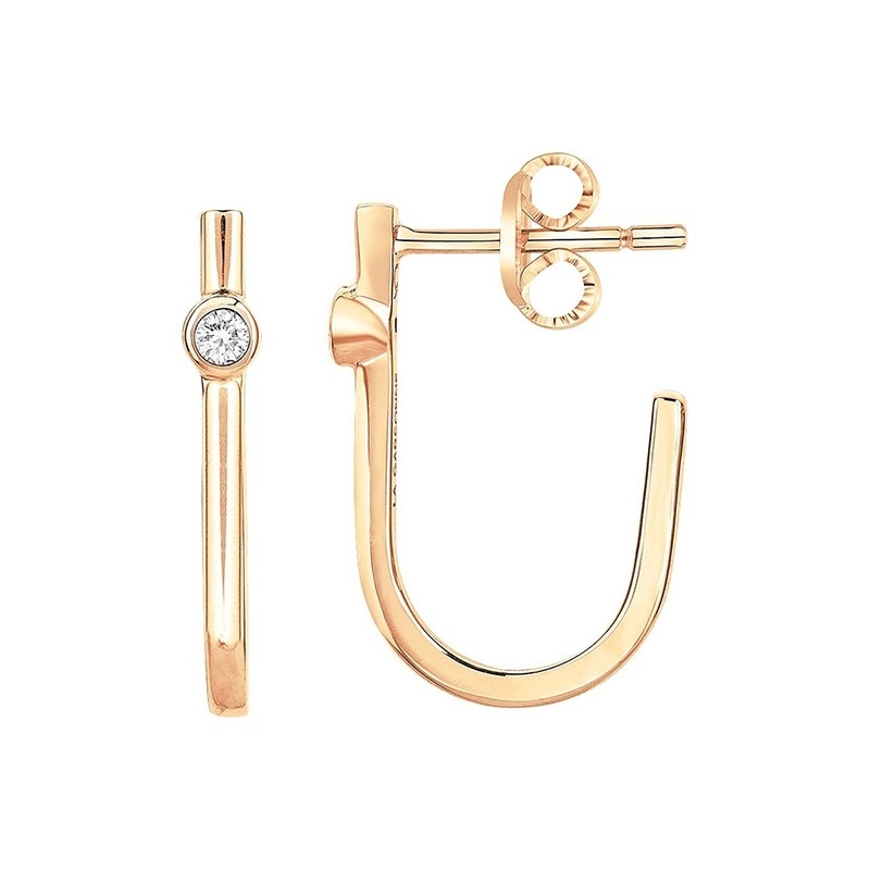 Boucles d'oreilles funanbule" plaqué or marque la garçonne